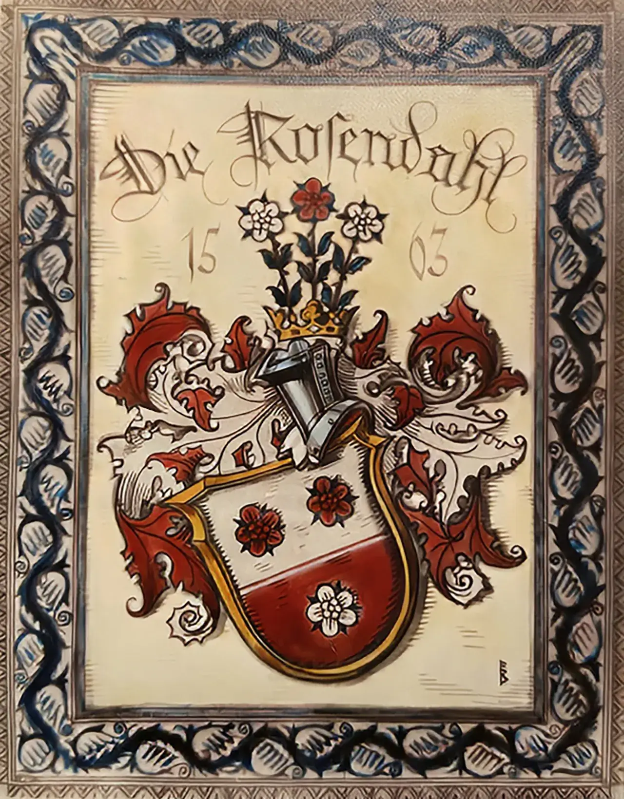 Familienwappen der Familie Rosendahl von 1563